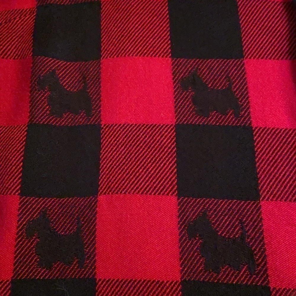 Talbots Button Front Scottie Dog Checked Shirt - image 7